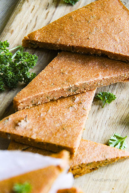 Chickpea Flour Flat Bread Recipe - easy, gluten-free, vegan - by Anastasia, Kind Earth