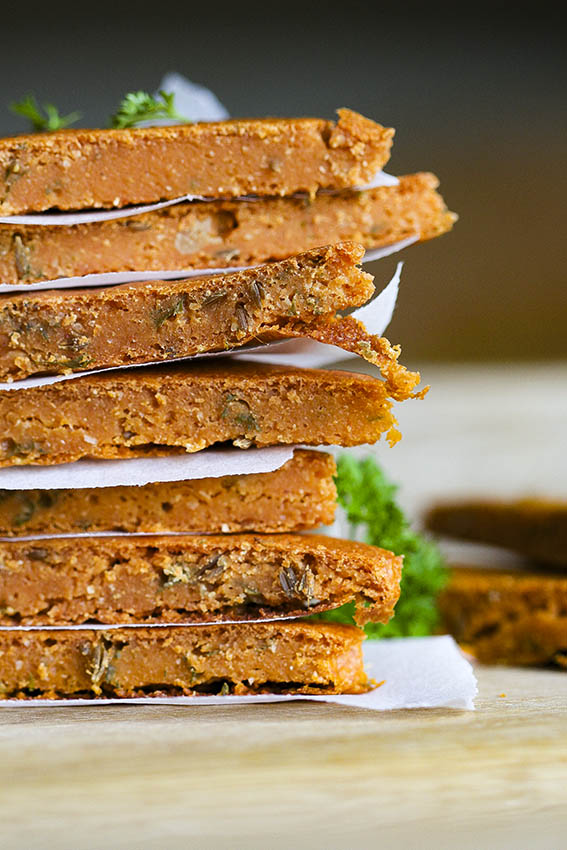 Chickpea Flour Flat Bread Recipe - easy, gluten-free, vegan - by Anastasia, Kind Earth