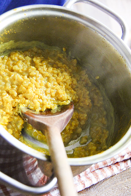 Golden Rice Pudding with turmeric, organic short grain rice, coconut milk, coconut sugar and lots of love by Anastasia, Kind Earth