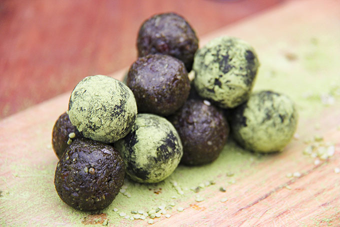 Moringa Energy Balls - 3 Ways. Seeds, ginger, raisins, dates, cashew, walnut, hemp seed. Gluten-free, vegan by Anastasia Kind Earth