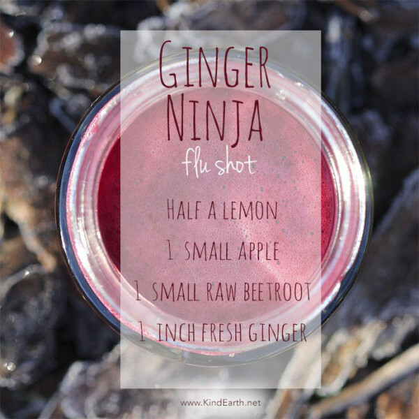 Ginger Ninja Flu Shot Juice To Blast Away Those Nasties! Kind Earth