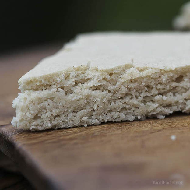 Gluten-free vegan flat bread rice flour, buckwheat tapioca - by Anastasia, Kind Earth