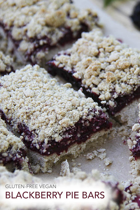 Gluten-free blackberry pie bars, super easy and vegan, by Anastasia, Kind Earth