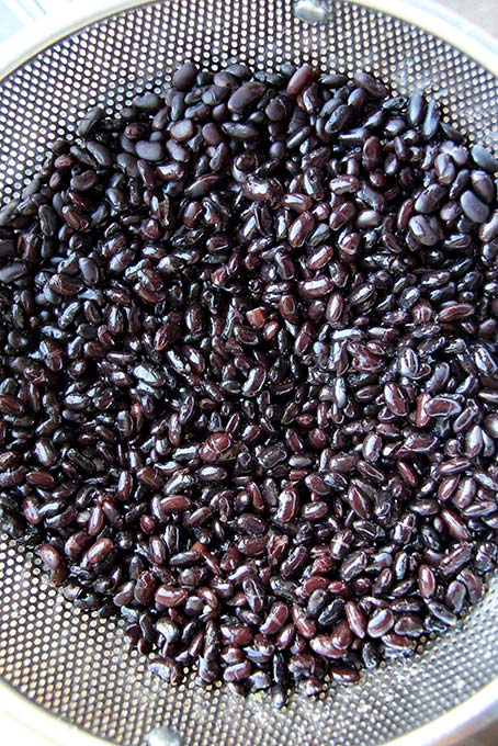 Black turtle beans cooked from dry