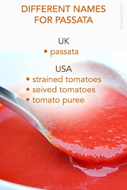 Different names for passata in the USA