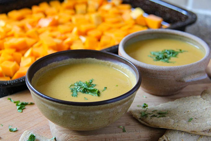 Roast butternut squash and red lentil soup recipe