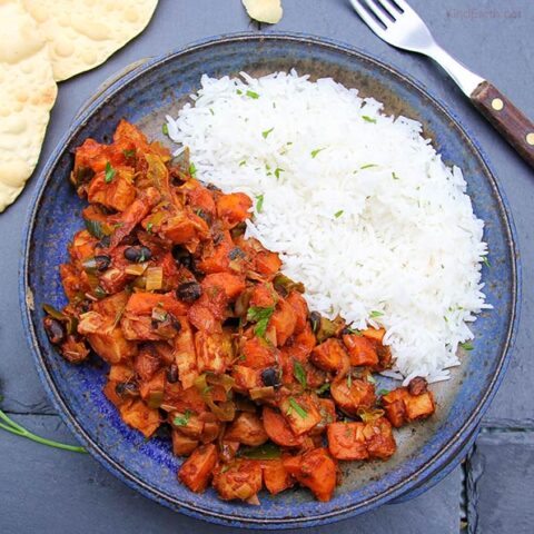 Vegan roast carrot parsnip curry recipe