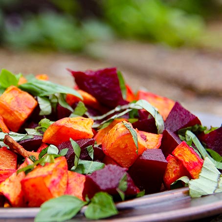 Salad made with malt vinegar beetroots