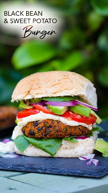 black bean and sweet poato burger recipe