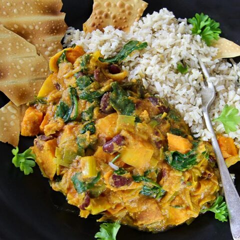 Easy vegan curry in a hurry recipe.