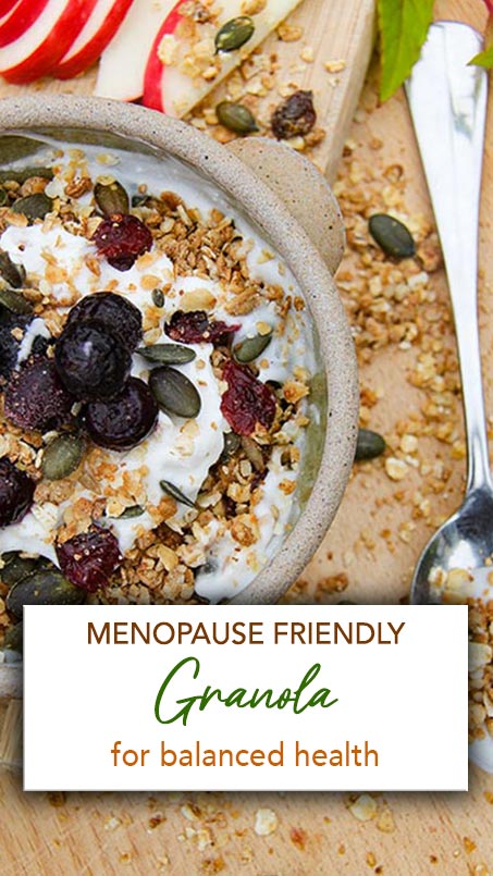 Menopause friendly granola recipe - gluten-free vegan
