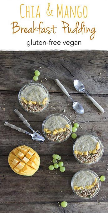 Chia mango pudding