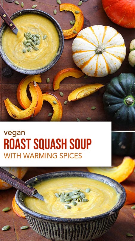 Vegan roast squash soup with warming spices