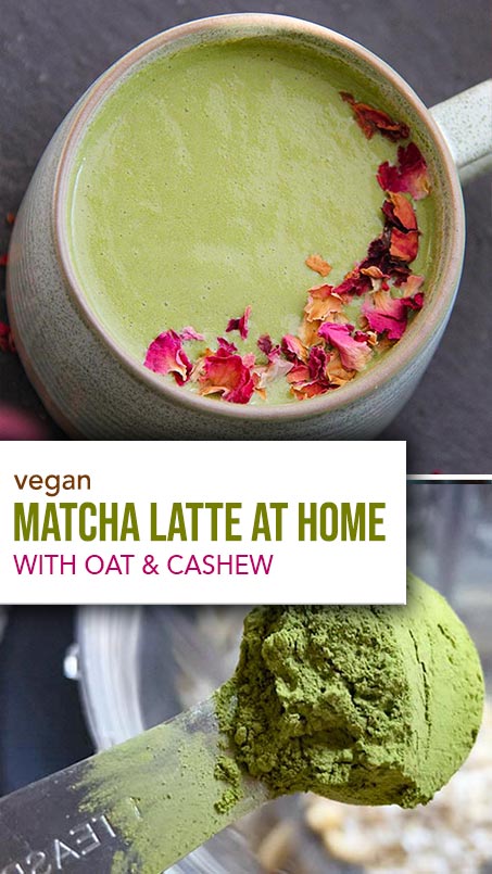 vegan matcha latte at home