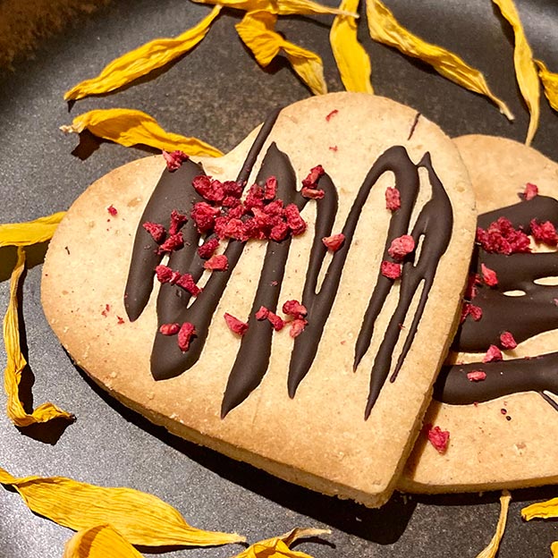 heart shaped biscuits