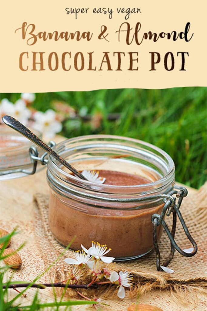 super easy chocolate pudding almond butter banana