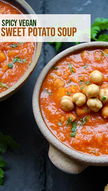 spicy weet potato soup pinterest