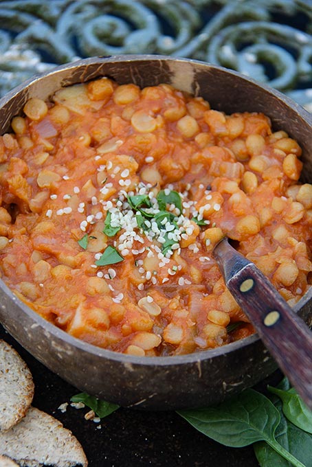 vegan spit pea stew high protein