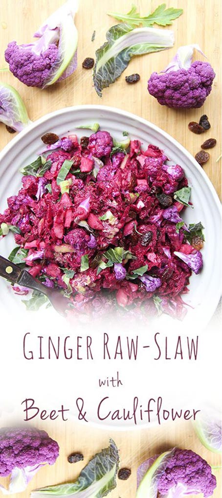Beet cauli salad with ginger pin