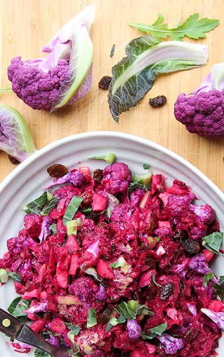 Beet & cauliflower raw slaw
