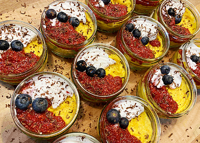 Mango pudding pots by Anastasia