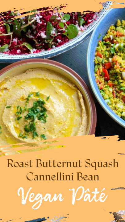 Roast squash cannellini bean vegan pate recipe