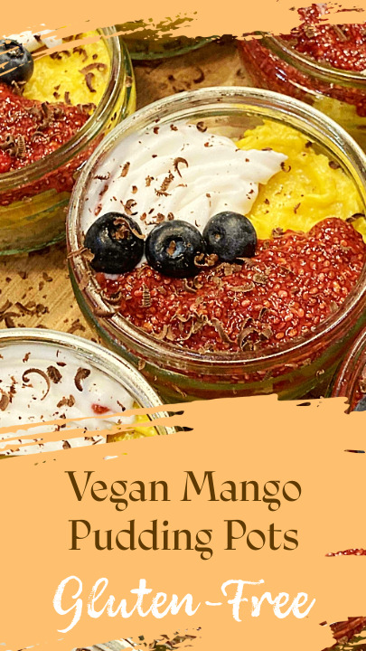 vegan mango pudding pots - gluten-free