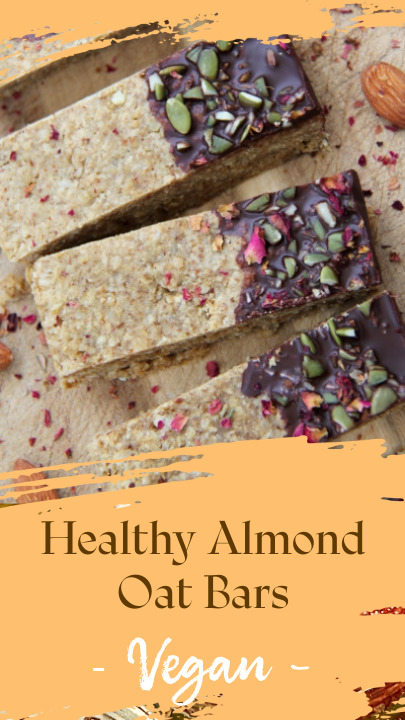 Healthy vegan almond oat bar recipe