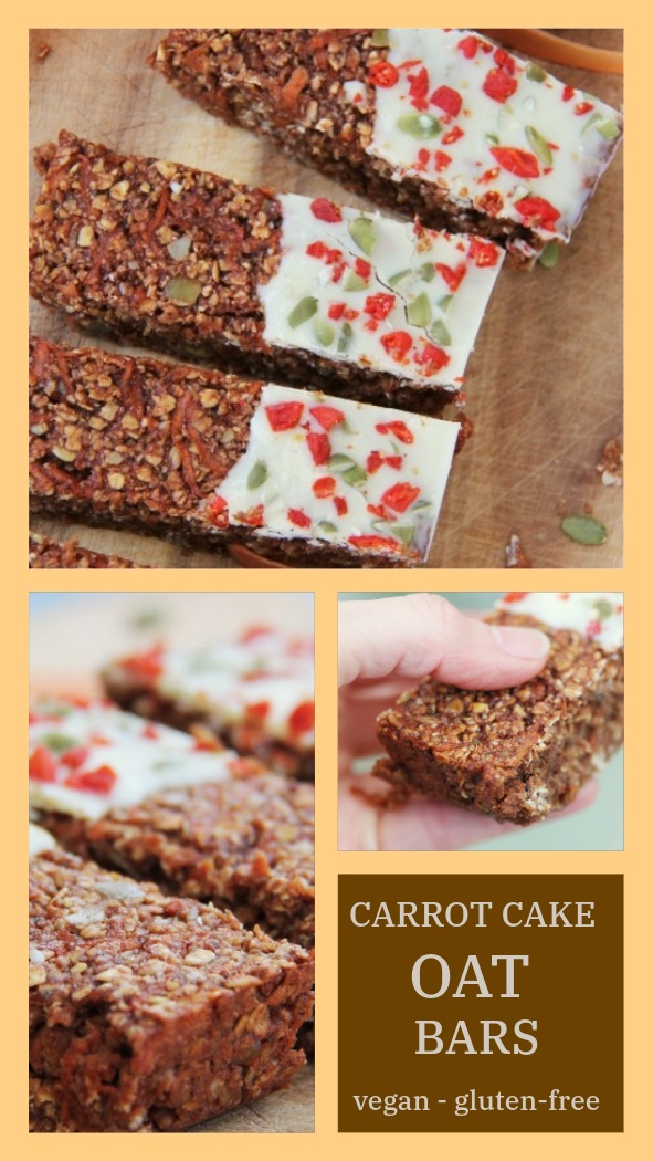 Carrot Cake oat bars by Anastasia Eden