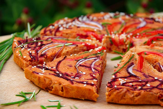 Baked farinata slices by Anastasia Eden