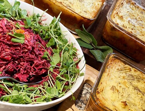 Roasted Butternut Squash and Beetroot Tahini Slaw