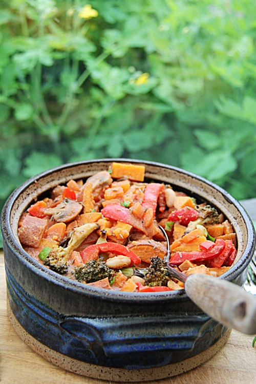 Vegan stew for batch making and freezing by Anastasia