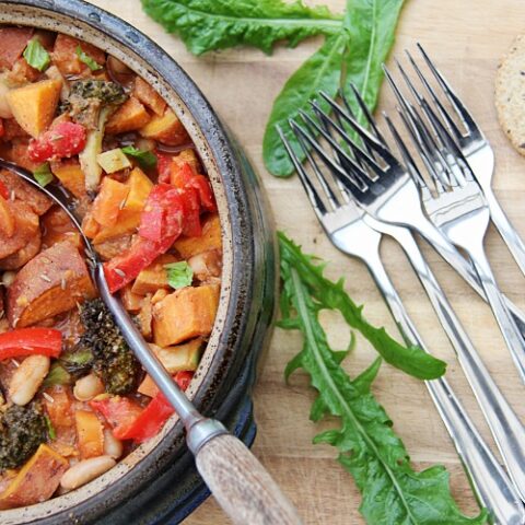 Easy vegan stew for easy batch cooking and freezing