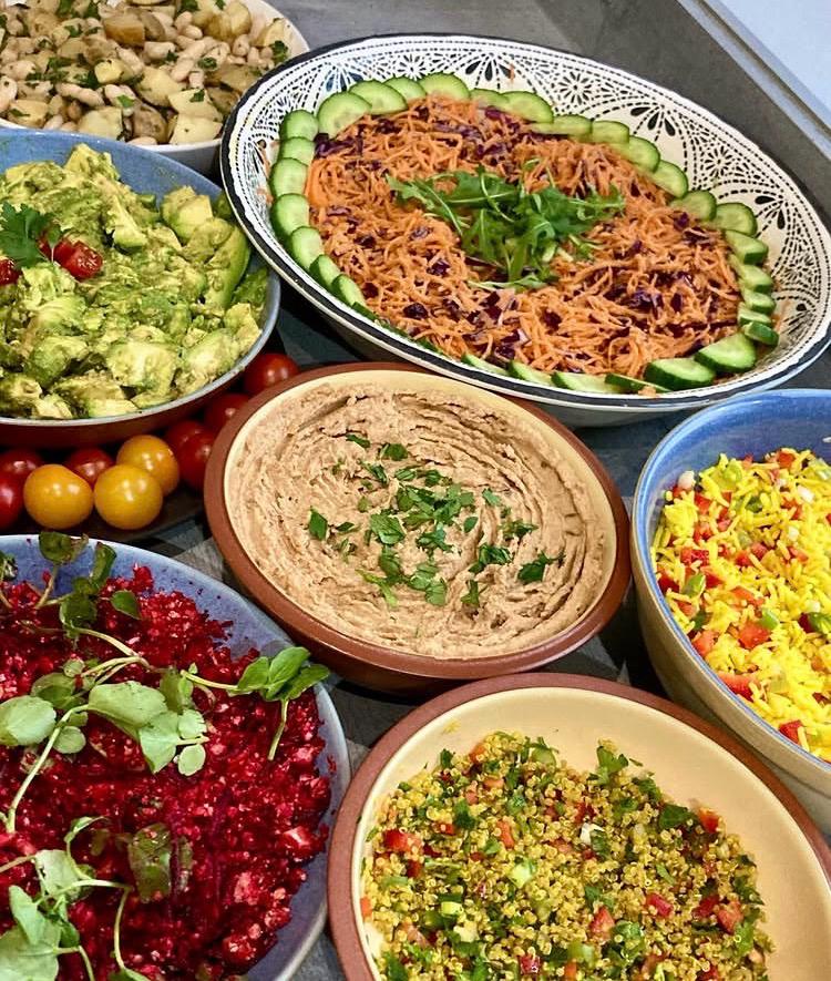 Gluten-free plant-based lunch by retreat chef Anastasia Eden