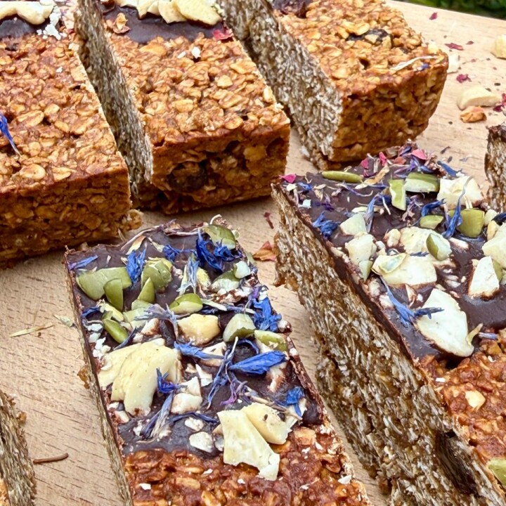Vegan creamed coconut oat bars by Anastasia Eden