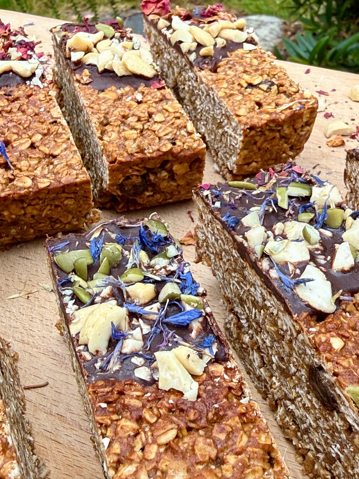 Vegan creamed coconut oat bars by Anastasia Eden