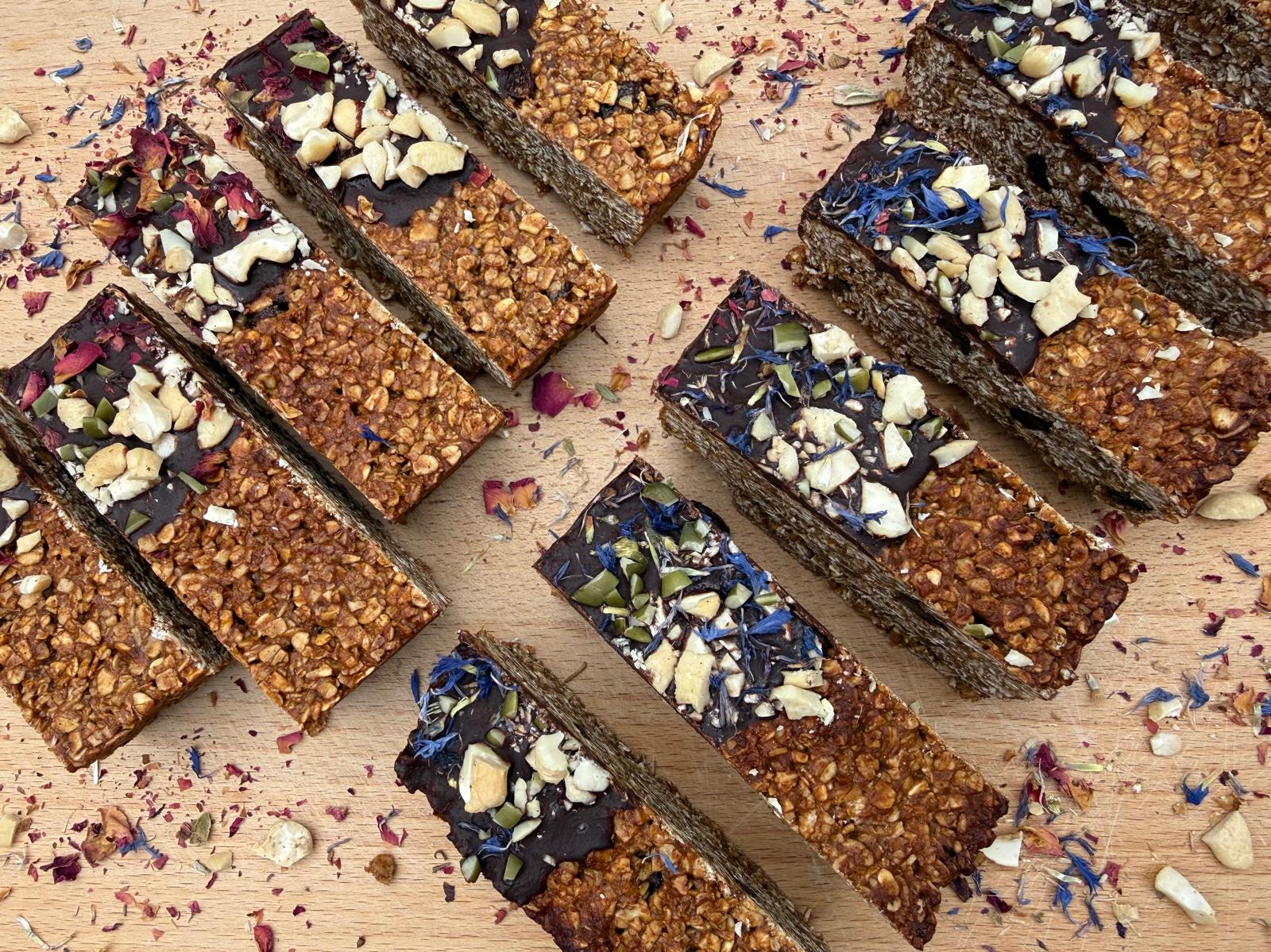 vegan creamed coconut oat bars by Anastasia