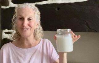 Anastasia making coconut milk from creamed coconut